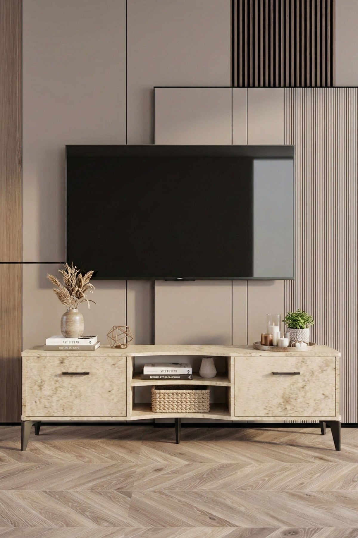 Vera TV Sehpası Suntalam Ekru 160x35