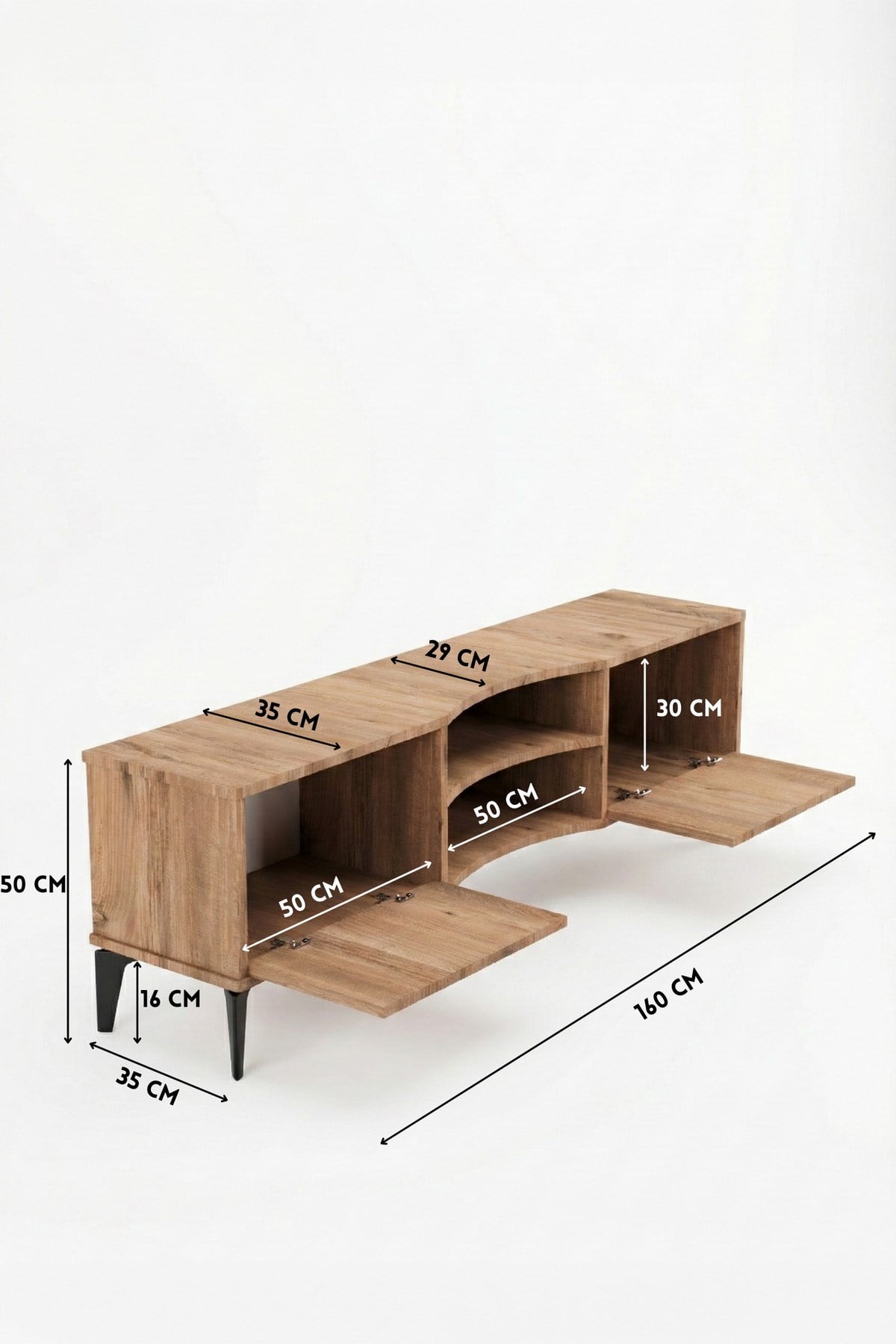 Vera TV Sehpası Suntalam Kahverengi 160x35 cm