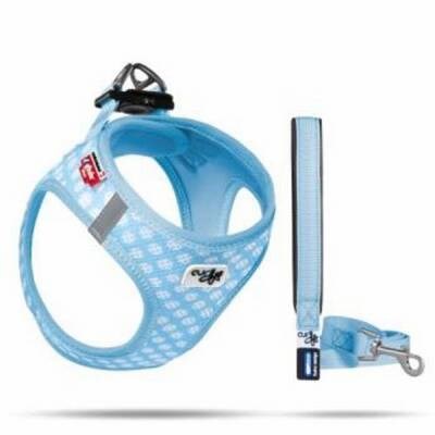 Vest Air-Mesh Köpek Göğüs Tasması Açık Mavi Puantiye Medium