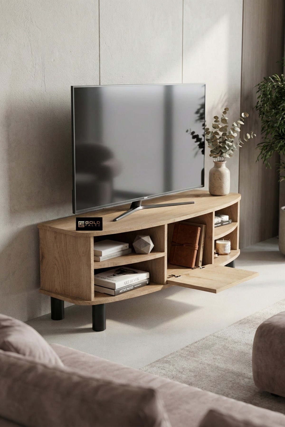 Vienna TV Sehpası Suntalam Bej 136x44 cm