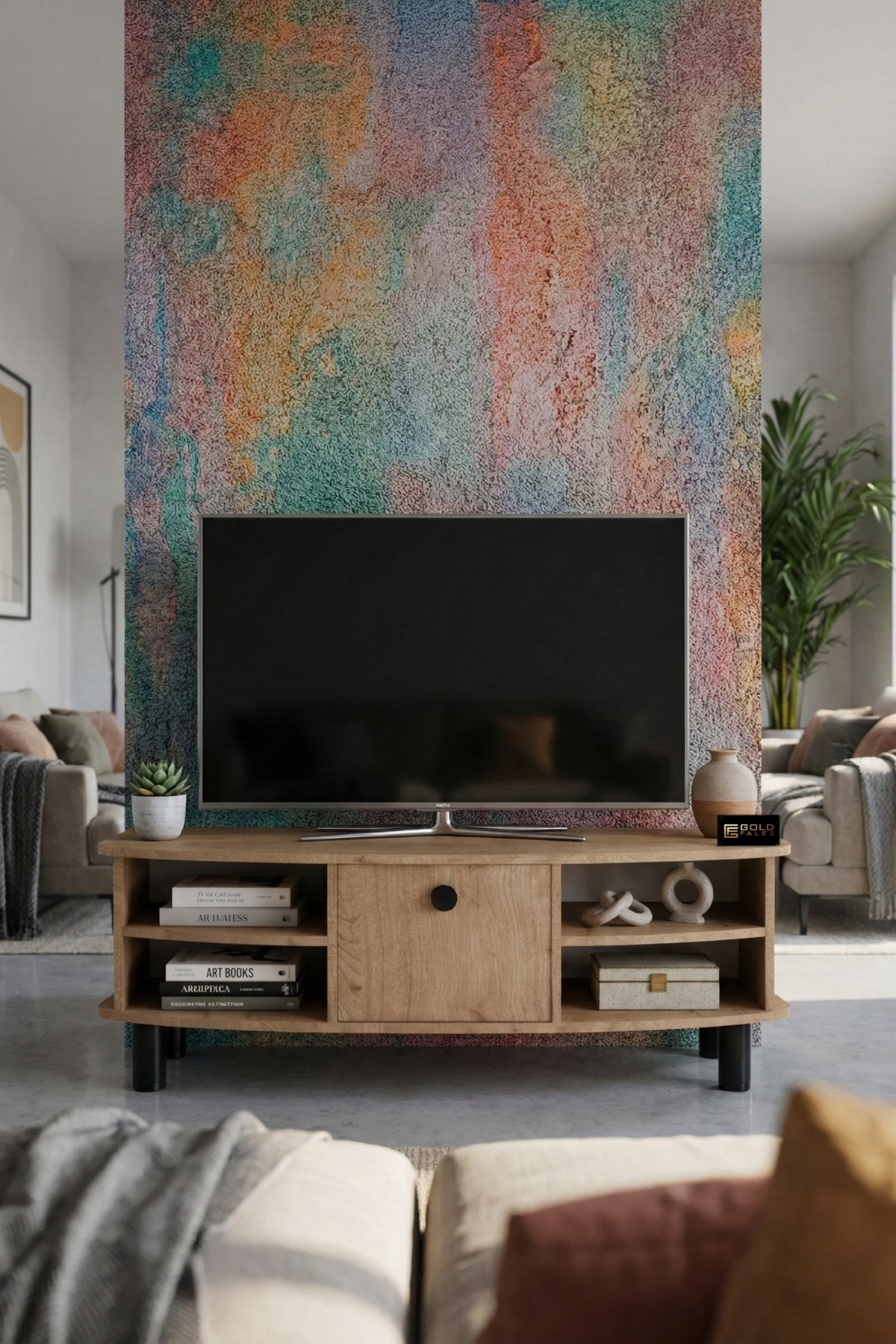 Vienna TV Sehpası Suntalam Bej 136x44 cm