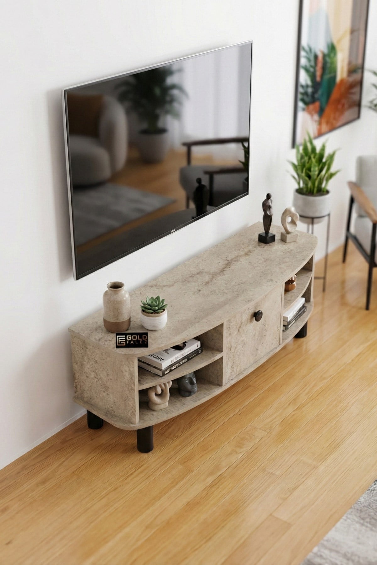Vienna TV Sehpası Suntalam Ekru 136x44 cm