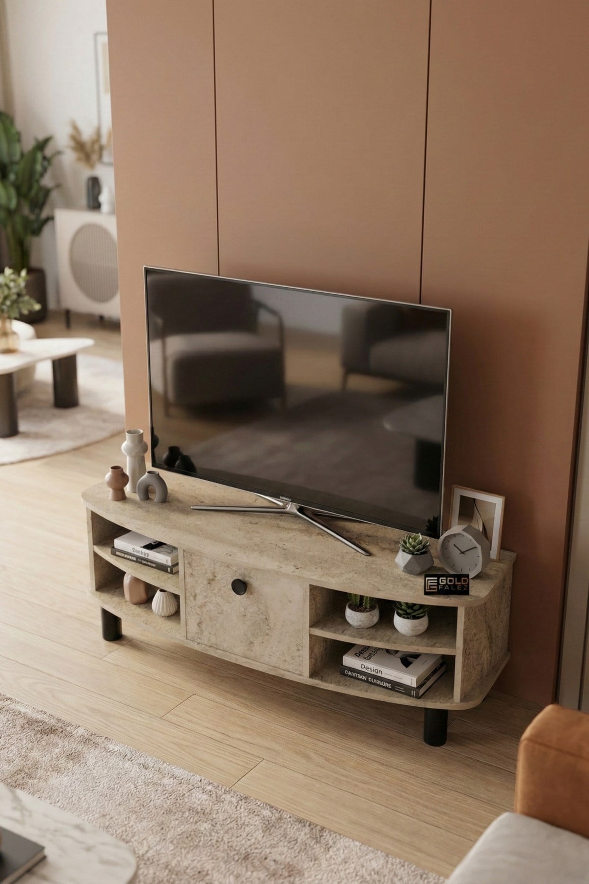 Vienna TV Sehpası Suntalam Ekru 136x44 cm