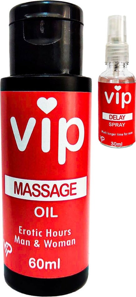 Vip 60 ml Erotikmasaj Yağı Yanında 30 ml Delaysprey