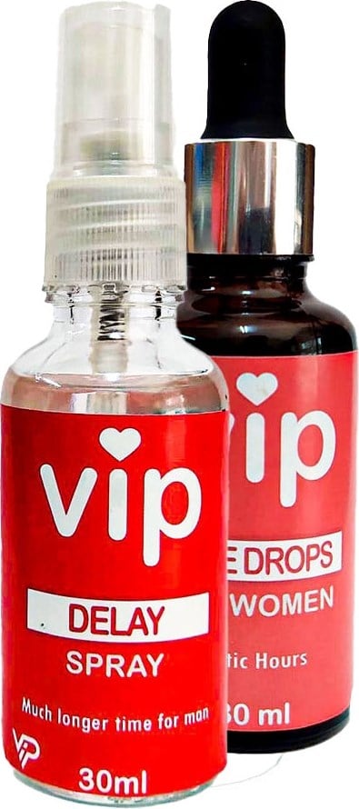 Vip Erkeklere Delayspray + Vip Bayan Cinseluyarıcıdamla