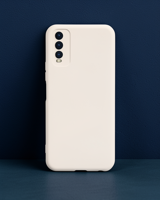 Vivo Y11s Kılıf Nano İçi Kadife Silikon - Pudra