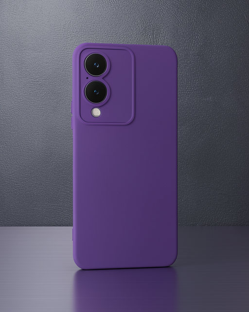 Vivo Y17s Kılıf Nano İçi Kadife Silikon - Mor