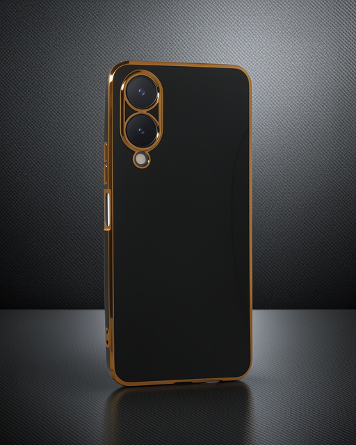 Vivo Y17s Kılıf Volet Silikon - Siyah