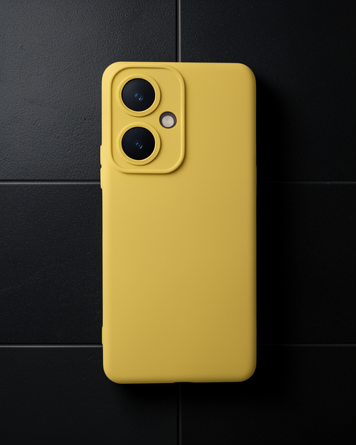 Vivo Y27 Kılıf Nano İçi Kadife Silikon - Sarı