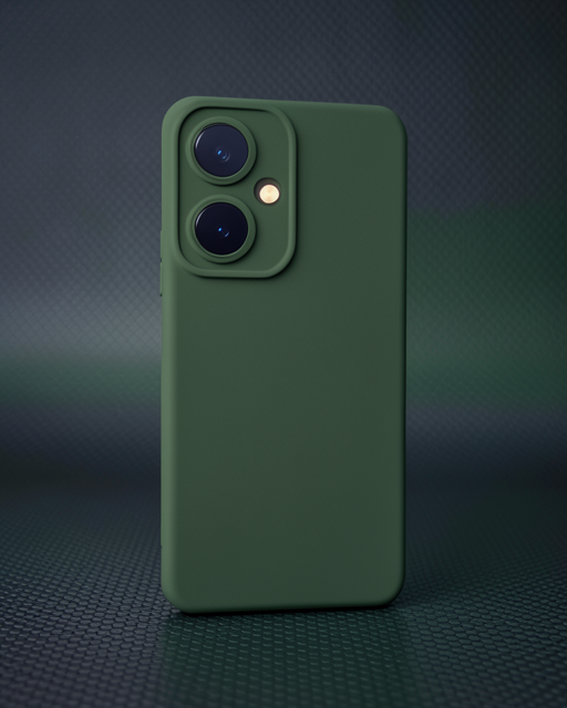 Vivo Y27 Kılıf Nano İçi Kadife Silikon - Koyu Yeşil
