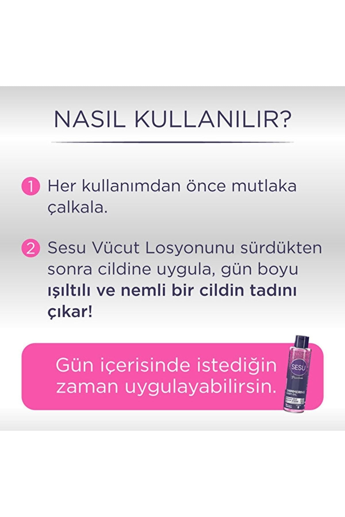 VÜCUT LOSYONU & VÜCUT YAĞI SHIMMERING BADY OIL