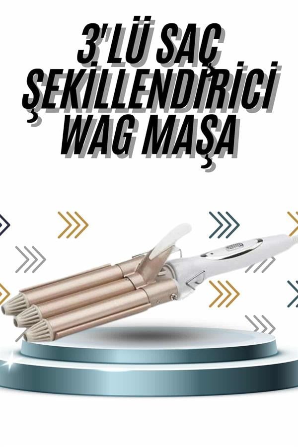 Wag Maşa Profesyonel Saç Şekillendirici İyon Özellikli Isı Kademeli