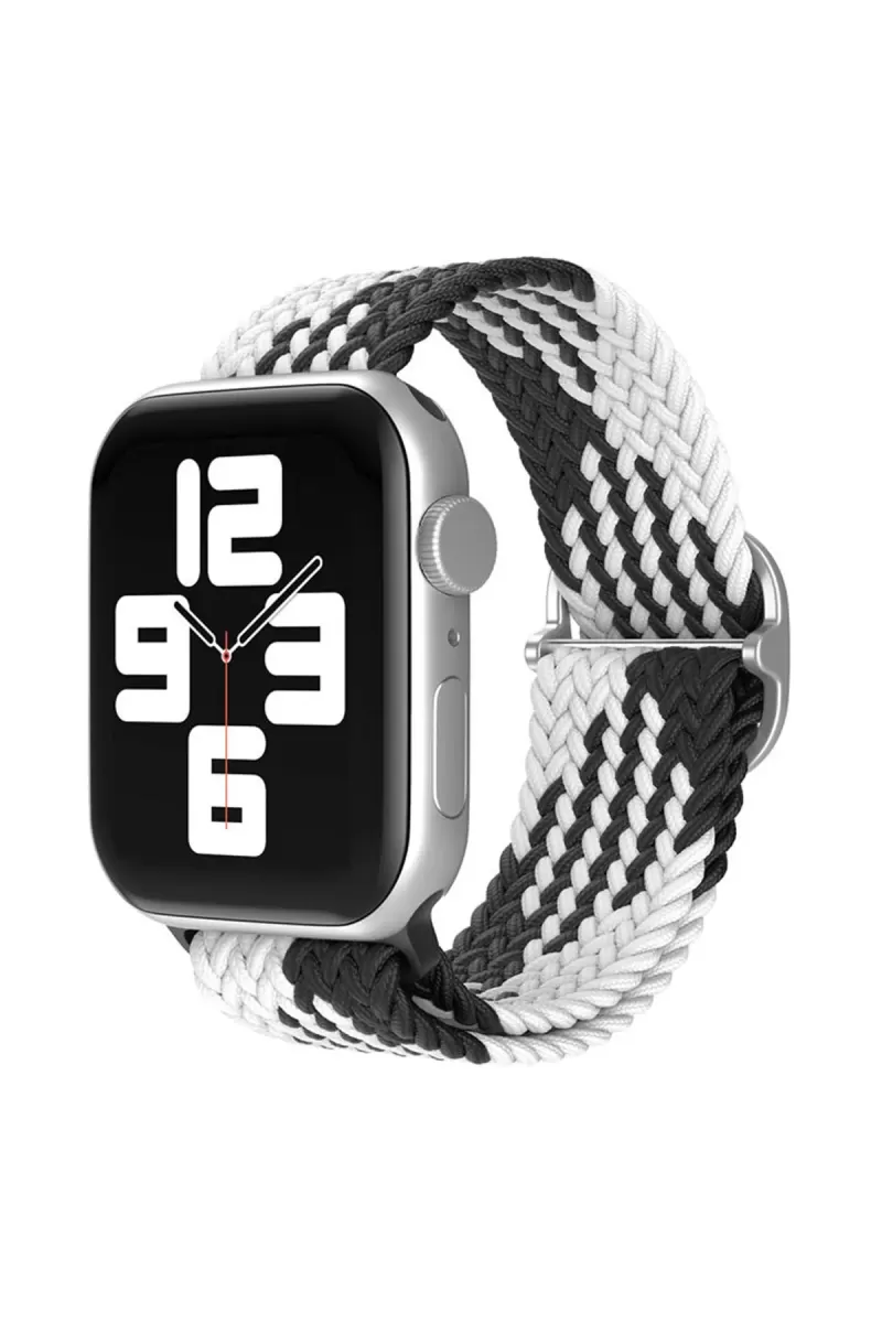 Watch 20mm Star Kordon - Siyah-Beyaz