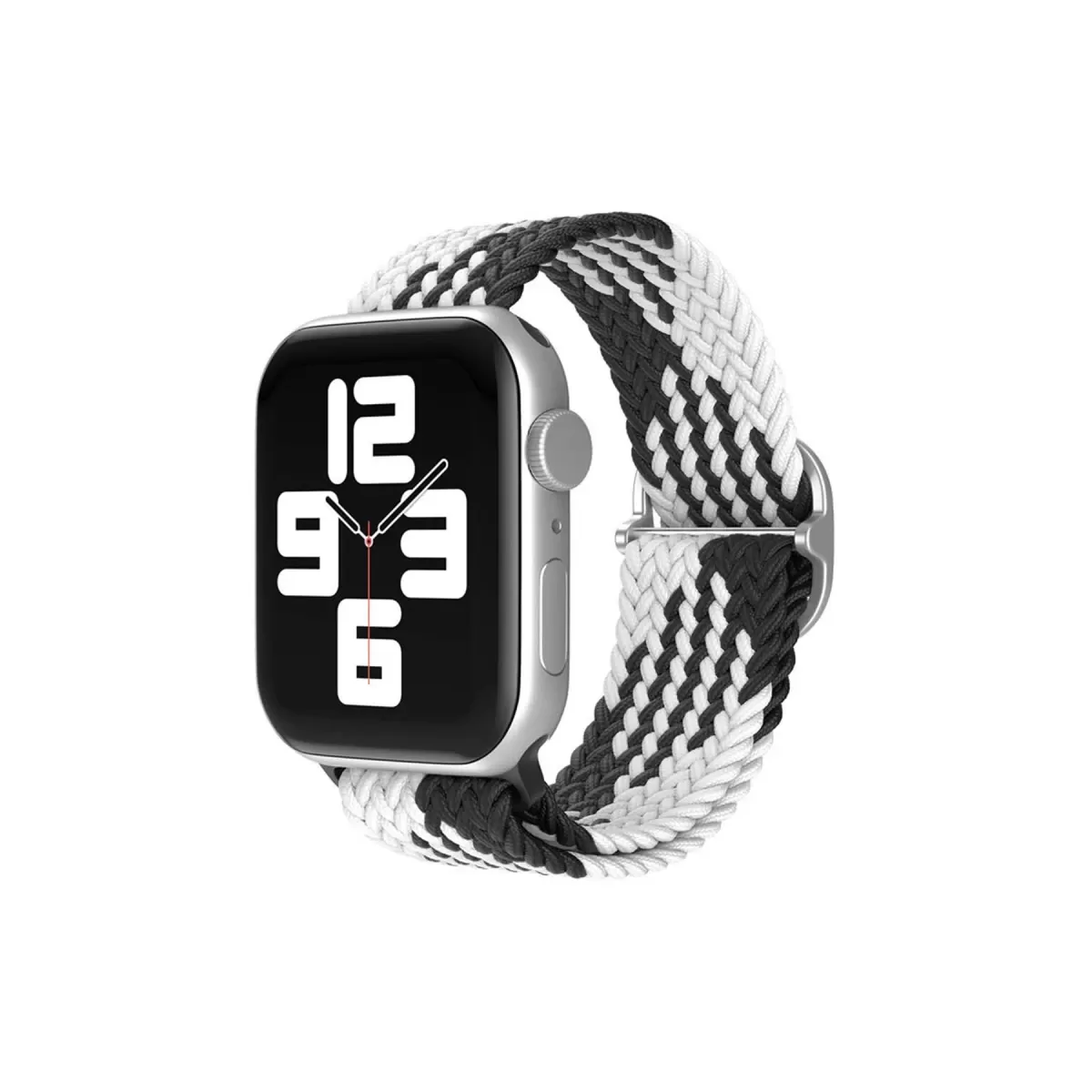 Watch 20mm Star Kordon - Siyah-Beyaz