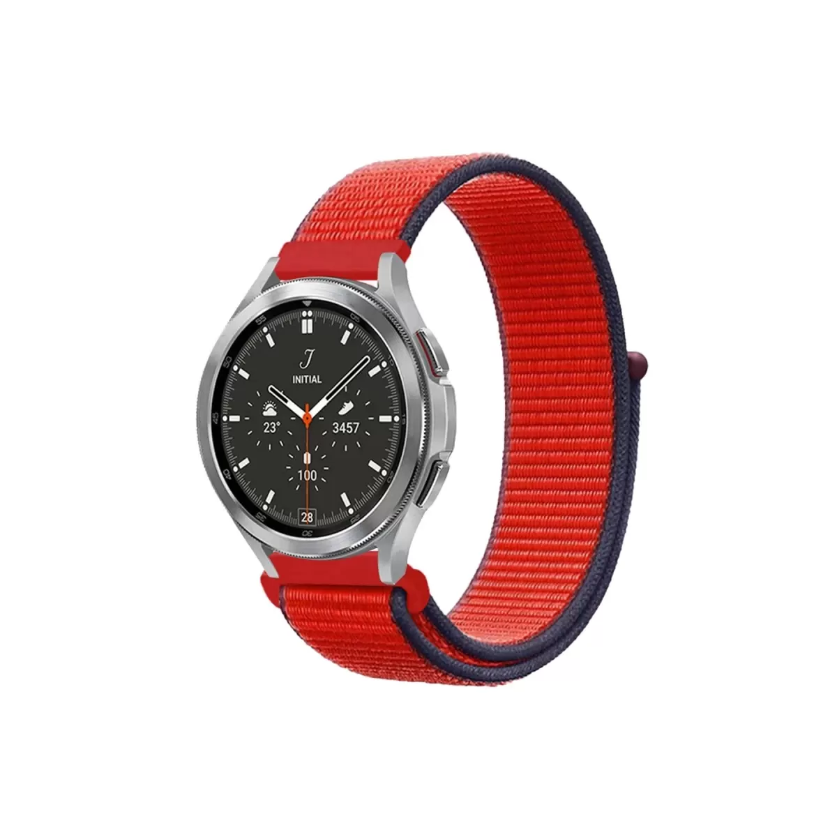 Watch 22mm Hasırlı Cırtcırtlı Kordon - Kırmızı