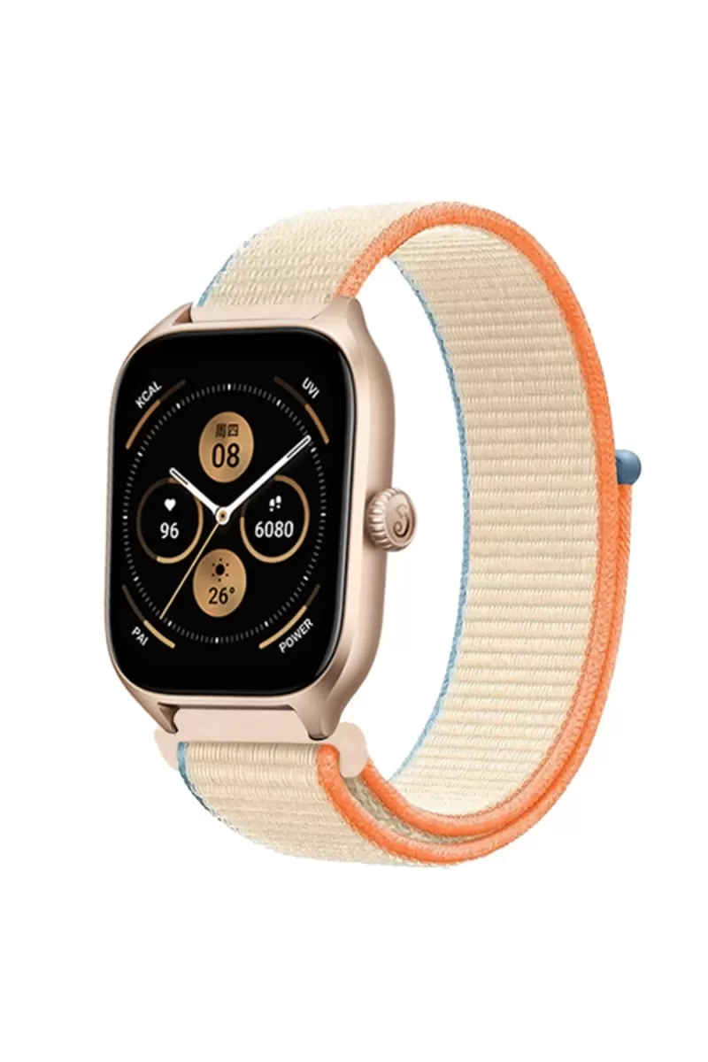 Watch 22mm Hasırlı Cırtcırtlı Kordon - Krem