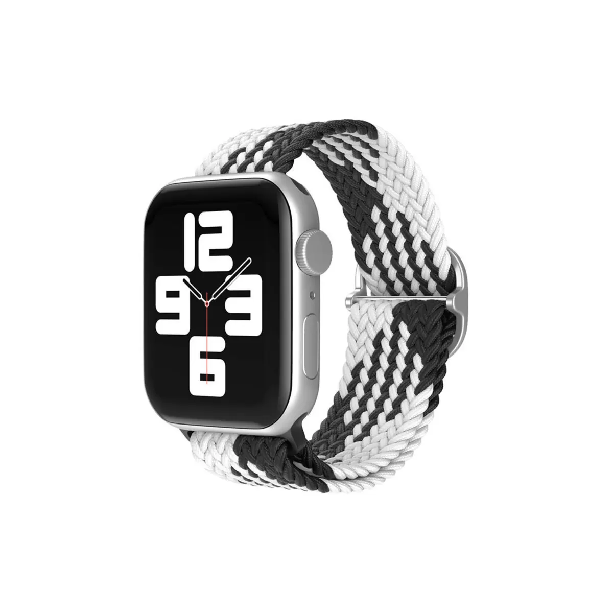 Watch 22mm Star Kordon - Siyah-Beyaz