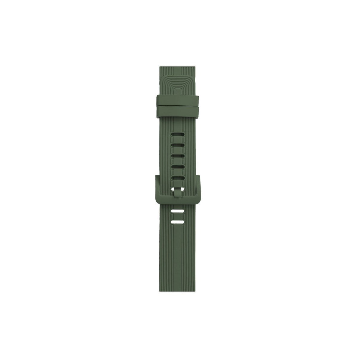 Watch 38mm KR408 Çizgili Silikon Kordon - Koyu Yeşil