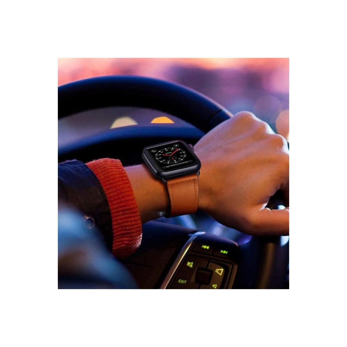 Watch 38mm KR415 Luaz Deri Kordon - Kırmızı
