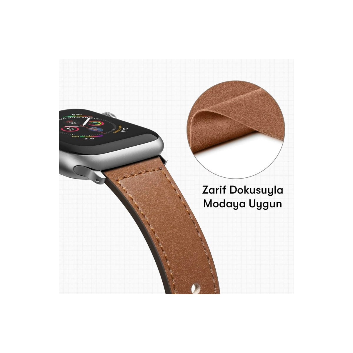 Watch 38mm KR415 Luaz Deri Kordon - Siyah