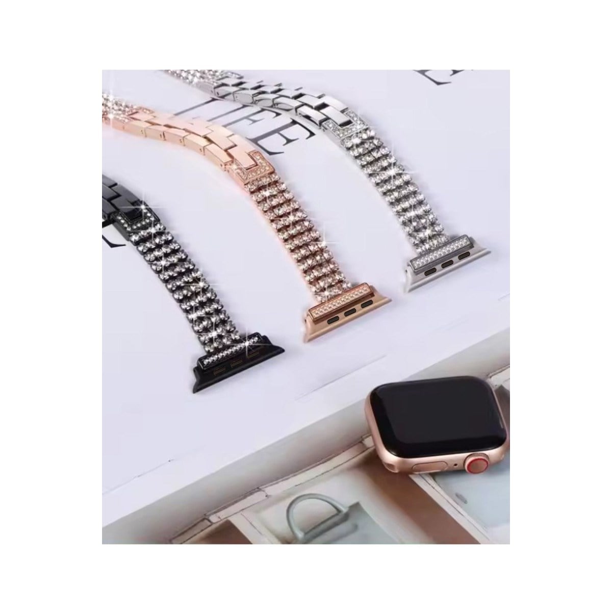 Watch 38mm Live Taşlı Kordon - Rose Gold