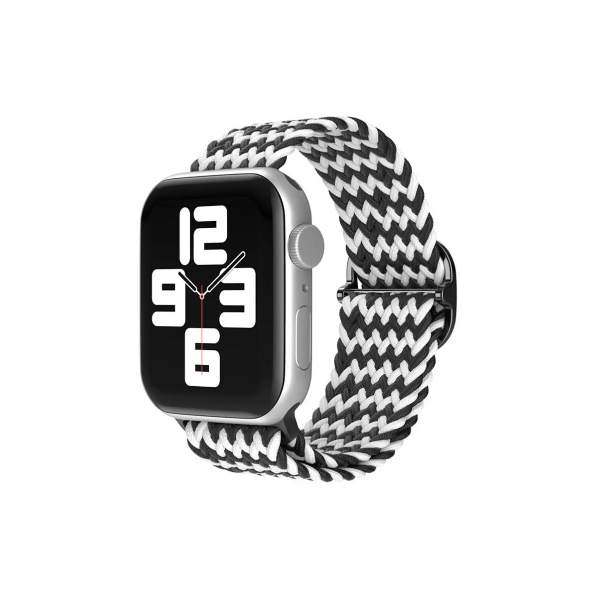 Watch 38mm Star Kordon - Zigzag Siyah-Beyaz