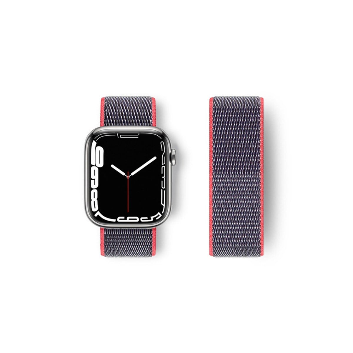 Watch 42mm Hasırlı Cırtcırtlı Kordon - Pembe