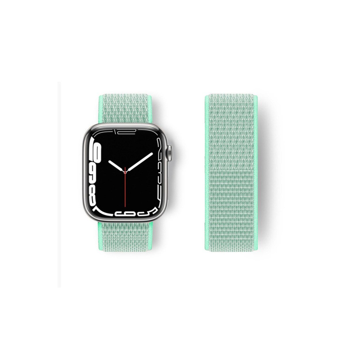 Watch 42mm Hasırlı Cırtcırtlı Kordon - Turkuaz