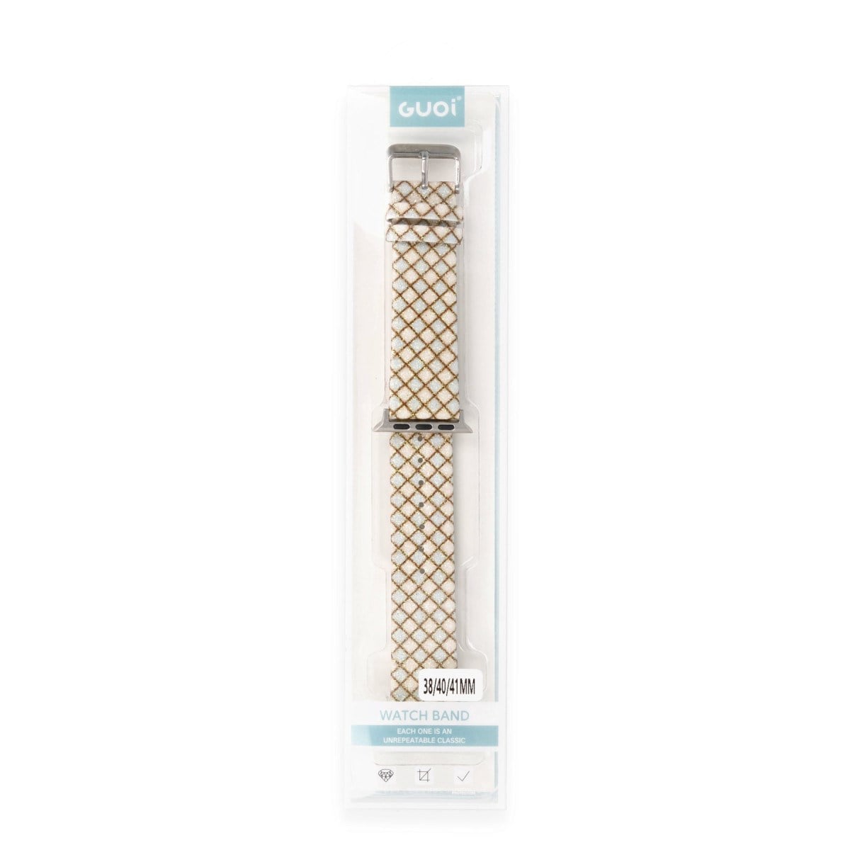 Watch 42mm Karo Motif Kordon - Mavi