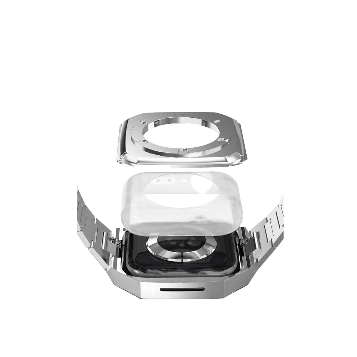 Watch 44mm Metal Petek Kasalı Kordon - Siyah