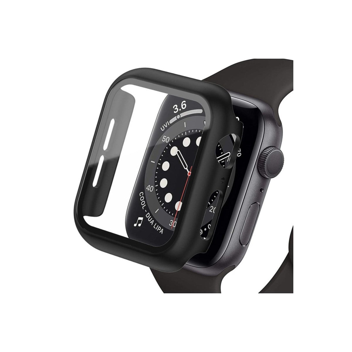 Watch Ultra 49mm Camlı Kasa Ekran Koruyucu - Siyah