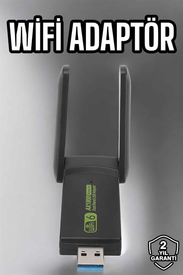 Wifi Adaptör Çift Bantlı Kablosuz Wifi Adaptörü