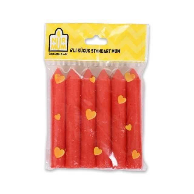 X-430 6lı Küçük Standart Mum