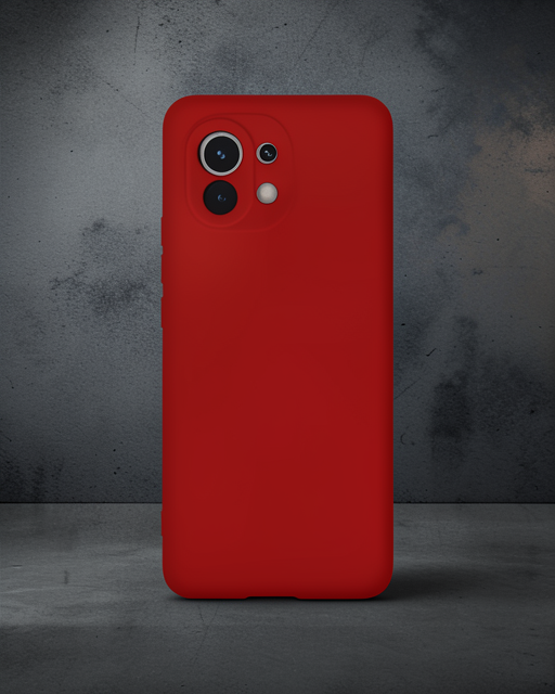 Xiaomi Mi 11 Kılıf Nano İçi Kadife Silikon - Kırmızı
