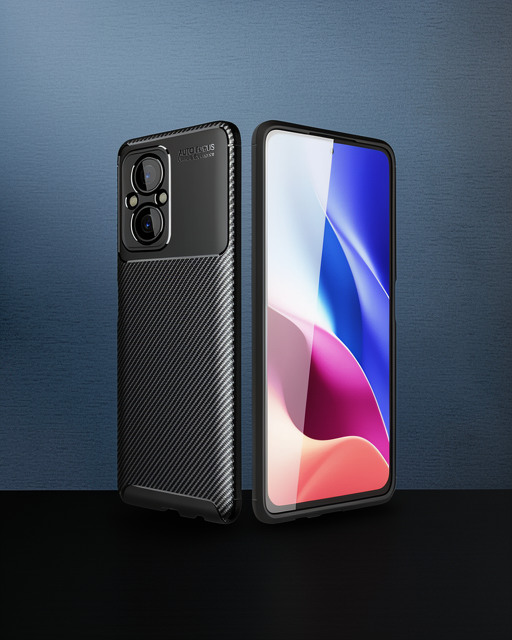 Xiaomi Poco M5 Kılıf Auto Focus Karbon Kapak - Siyah