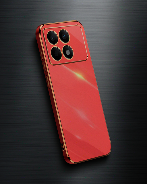 Xiaomi Poco X6 Pro Kılıf Volet Silikon - Kırmızı