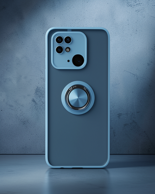 Xiaomi Redmi 10c Kılıf Montreal Yüzüklü Silikon Kapak - Buz Mavi