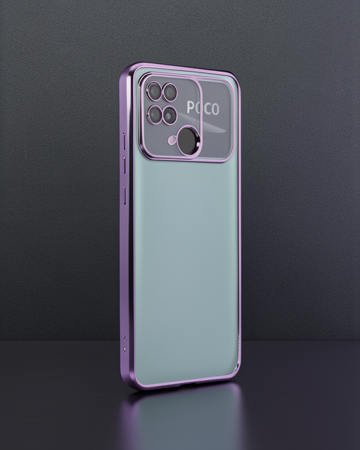 Xiaomi Redmi 10c Kılıf Razer Lensli Silikon - Mor