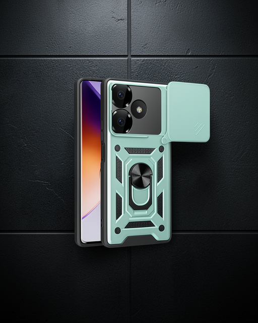 Xiaomi Redmi 13 4g Kılıf Pars Lens Yüzüklü Silikon - Yeşil