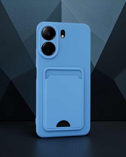 Xiaomi Redmi 13c Kılıf Kelvin Kartvizitli Silikon - Mavi