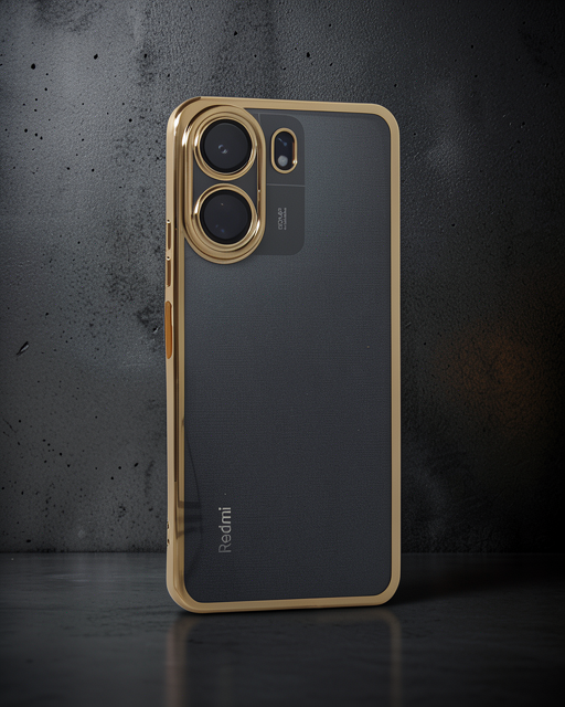 Xiaomi Redmi 13c Kılıf Razer Lensli Silikon - Gold