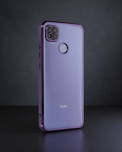 Xiaomi Redmi 9c Kılıf Razer Lensli Silikon - Mor