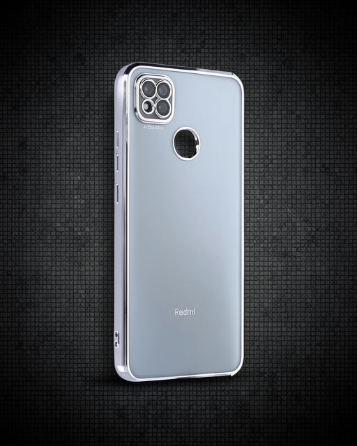 Xiaomi Redmi 9c Kılıf Razer Lensli Silikon - Gümüş