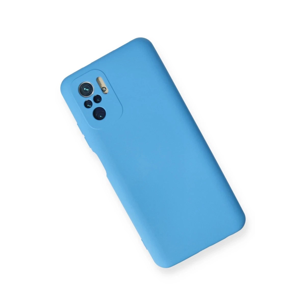 Xiaomi Redmi Note 10 Kılıf Nano içi Kadife Silikon - Mavi