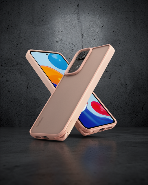 Xiaomi Redmi Note 11 Kılıf Elegant Kapak - Pudra