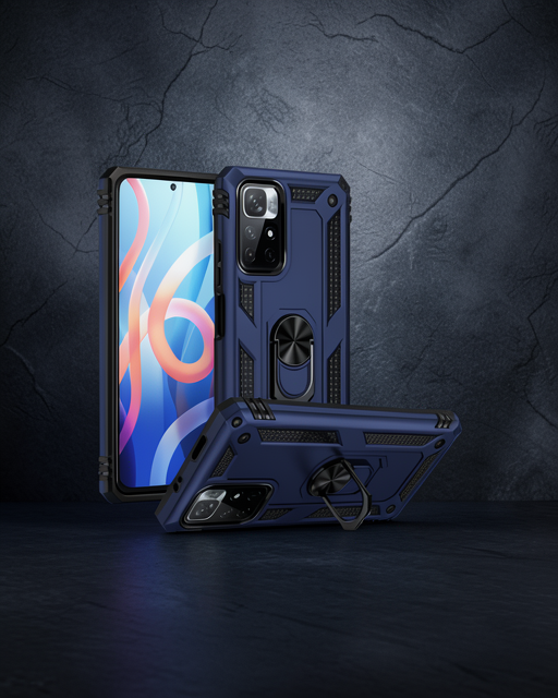 Xiaomi Redmi Note 11t Kılıf Sofya Yüzüklü Silikon Kapak - Lacivert