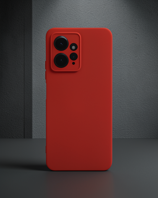 Xiaomi Redmi Note 12 4g Kılıf Nano İçi Kadife Silikon - Kırmızı