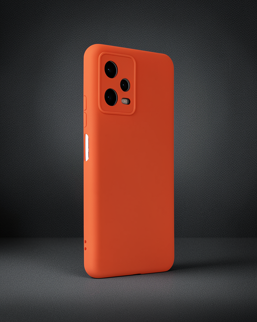 Xiaomi Redmi Note 12 5g Kılıf Nano İçi Kadife Silikon - Turuncu