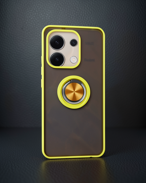 Xiaomi Redmi Note 13 4g Kılıf Montreal Yüzüklü Silikon Kapak - Sarı