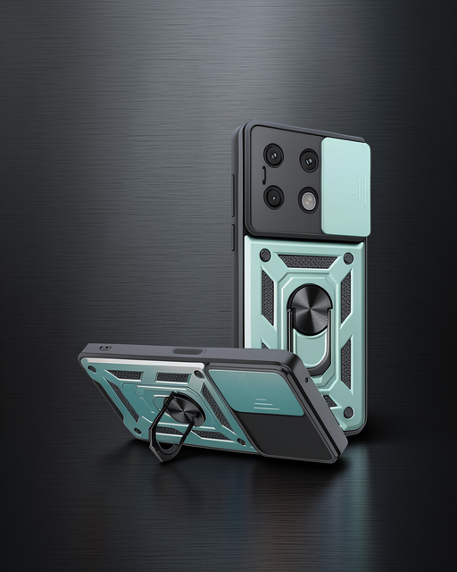 Xiaomi Redmi Note 13 4g Kılıf Pars Lens Yüzüklü Silikon - Yeşil